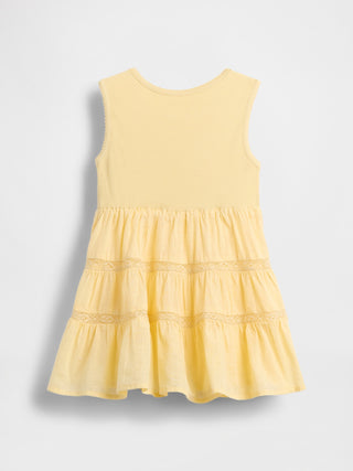 Vestido Cuello Redondo con Volantes, Bebé