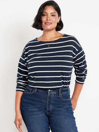 Camiseta Manga Larga Estampado Rayas