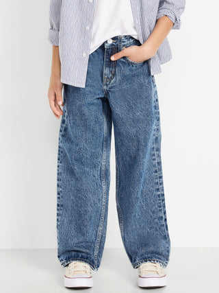 Jeans Holgados Talle Alto con Bolsillos, Niño