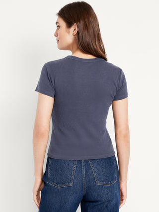 Fitted Short Sleeve Cotton T-Shirt