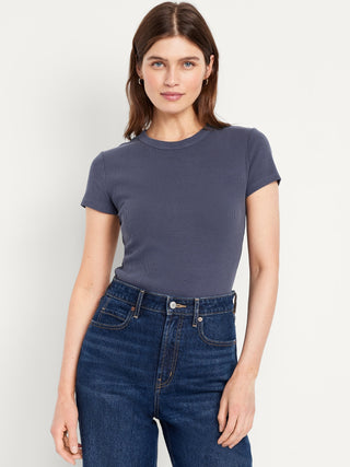 Fitted Short Sleeve Cotton T-Shirt