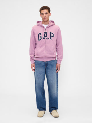 Sudadera con Cremallera y Logo Delantero