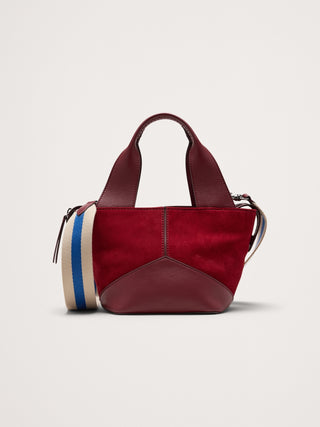 Mini Bolso de Cuero con Gamuza
