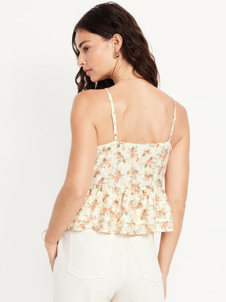 Blusa de Tirantes con Detalle Volantes