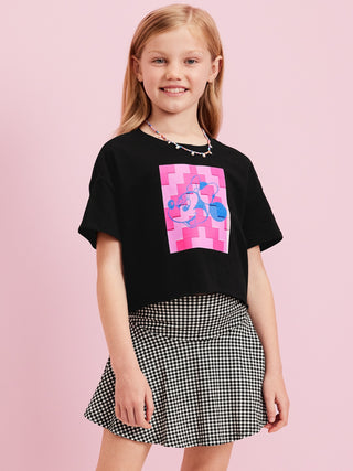 Camiseta Manga Corta con Gráfico Disney, Niña