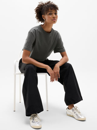 Camiseta Oversize Manga Corta de Algodón