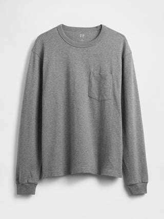 Camiseta Manga Larga con Bolsillo Delantero