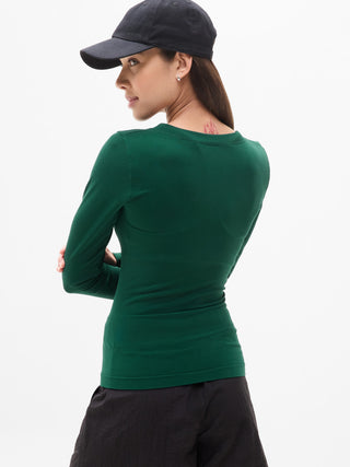 Camiseta sin Costuras con Cuello Redondo