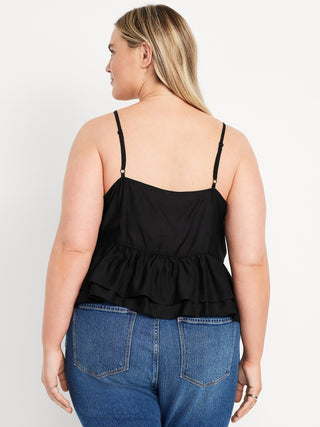Blusa de Tirantes con Detalle Volantes
