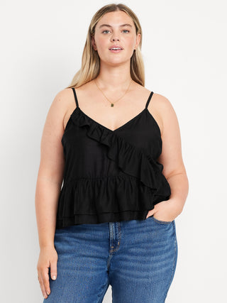 Blusa de Tirantes con Detalle Volantes