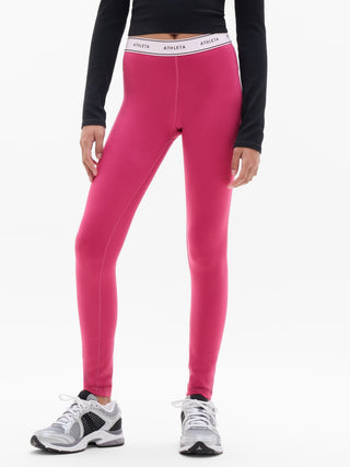 Legging Talle Alto con Detalle Logo, Niña