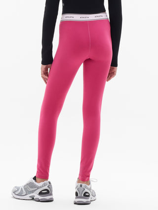 Legging Talle Alto con Detalle Logo, Niña