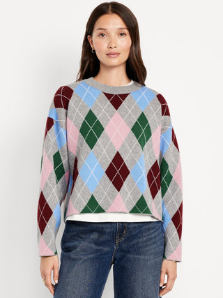 Sudadera Cuello Redondo Estampado Rombos