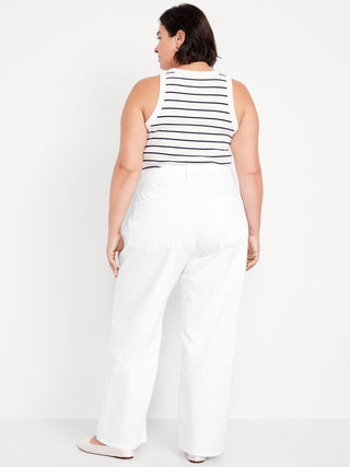 Jeans Wide Leg Talle Alto con Bolsillos