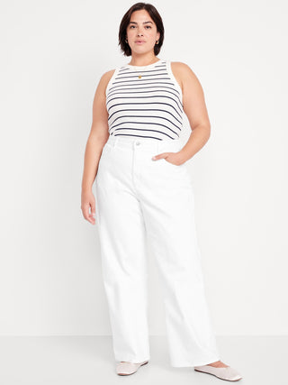 Jeans Wide Leg Talle Alto con Bolsillos