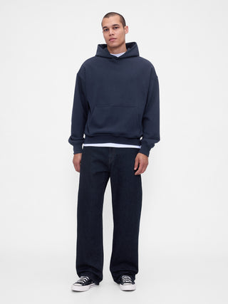 Jeans Holgados Talle Medio con Bolsillos