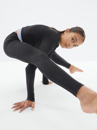 Girls' High-Waisted Leggings with Pocket Detail