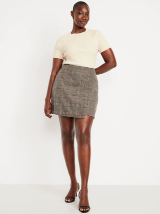 Enagua Cruzada Talle Alto con Estampado