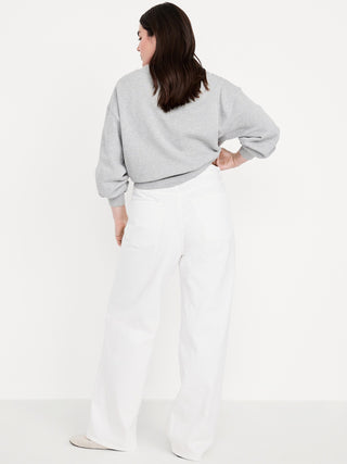 Jeans Wide Leg Talle Alto con Bolsillos