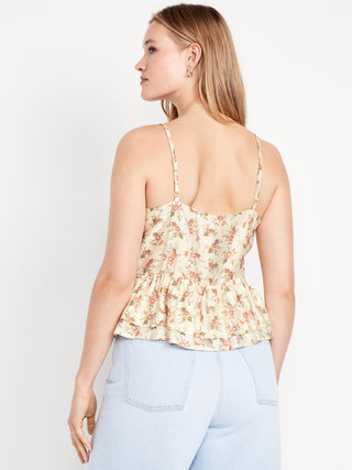 Blusa de Tirantes con Detalle Volantes