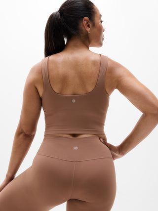 Sujetador Deportivo Corto con Cuello Cuadrado