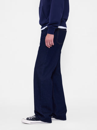 Jeans Holgados Talle Medio con Bolsillos