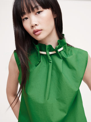 Blusa sin Mangas con Detalle Cuello