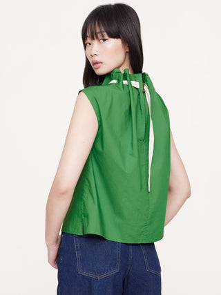 Blusa sin Mangas con Detalle Cuello