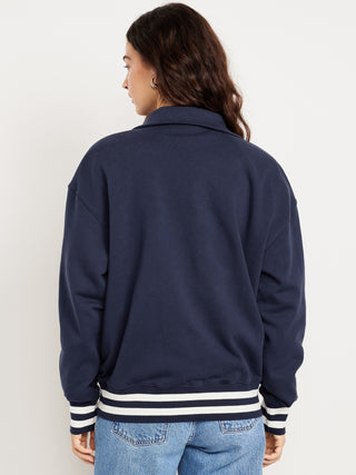 Sudadera Oversize con Zipper de Algodón