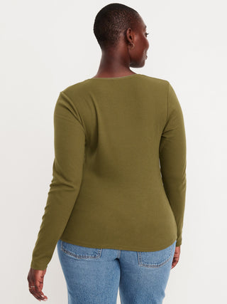 Blusa Cuello Cuadrado de Algodón