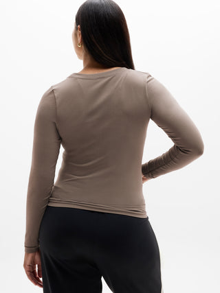 Camiseta sin Costuras con Cuello Redondo