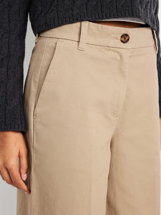 Pantalón Wide Leg Talle Alto de Algodón