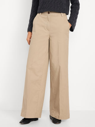 Pantalón Wide Leg Talle Alto de Algodón