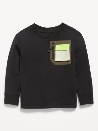 Camiseta con Bolsillo Delantero de Algodón, Bebé