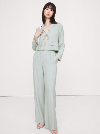 Pantalón Plisado con Cintura Elastica