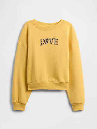 Sudadera Cuello Redondo con Gráfico Delantero, Niña