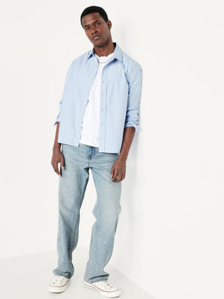 Jeans Holgados Talle Alto con Bolsillos