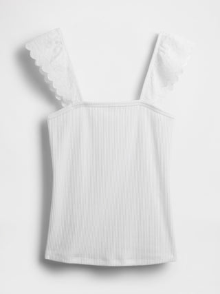 Camiseta Cuello Cuadrado con Volantes