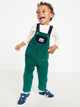 Set de 2 Piezas Camiseta y Enterizo de Pana, Bebé