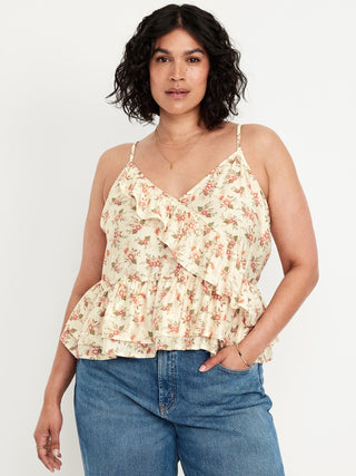 Blusa de Tirantes con Detalle Volantes