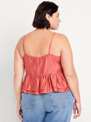 Blusa de Tirantes con Detalle Volantes