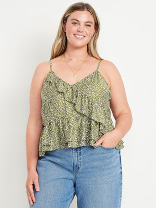 Blusa de Tirantes con Detalle Volantes