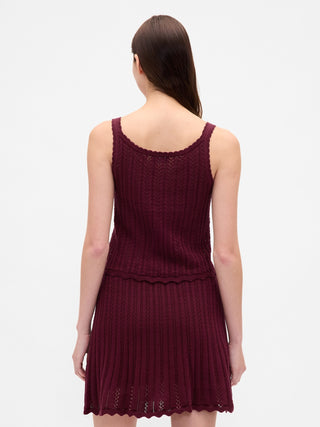 Camiseta Tirantes con Tejido Crochet