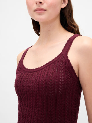 Camiseta Tirantes con Tejido Crochet