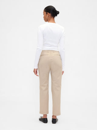 Pantalón Talle Medio con Bolsillos de Algodón