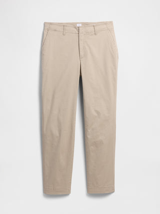 Pantalón Talle Medio con Bolsillos de Algodón