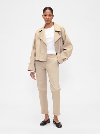 Pantalón Talle Medio con Bolsillos de Algodón