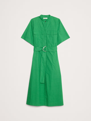 Vestido Camisero con Cinturón de Algodón