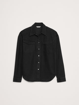 Camisa Manga Larga Denim con Bolsillos
