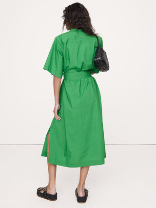 Vestido Camisero con Cinturón de Algodón